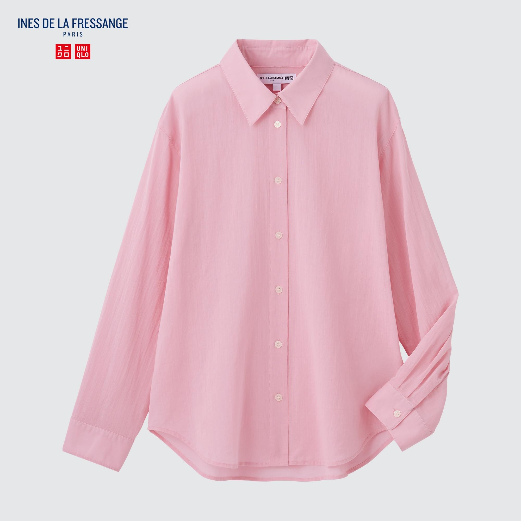 WOMEN'S IDLF SHEER COTTON RELAXED LONG SLEEVE SHIRT | UNIQLO SG