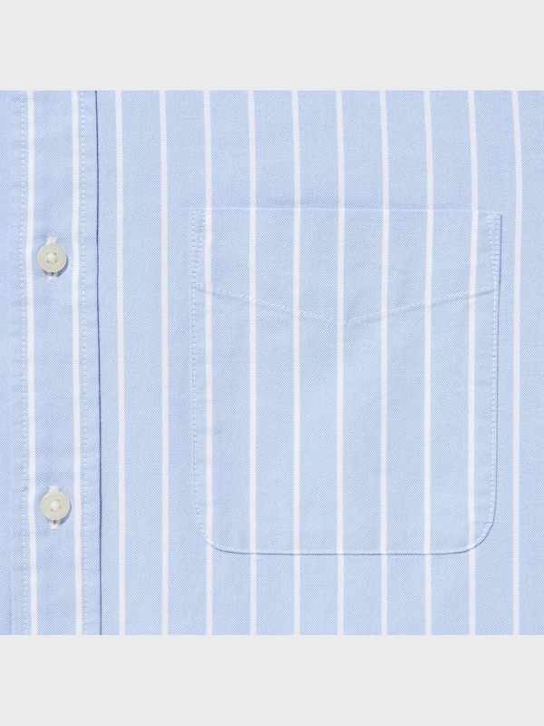 Kemeja Oxford Slim Fit Garis Lengan Panjang