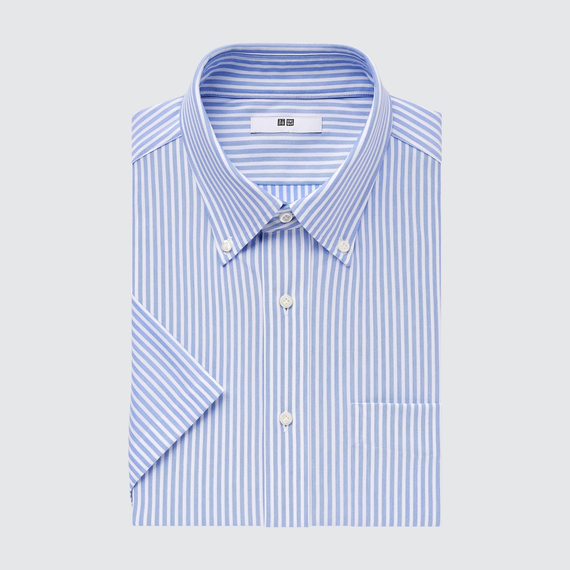 ユニクロ公式 | ドライノンアイロンジャージーストライプシャツ（半袖）