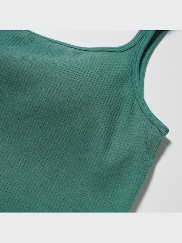 AIRism Cotton Square Neck Cropped Bra Top