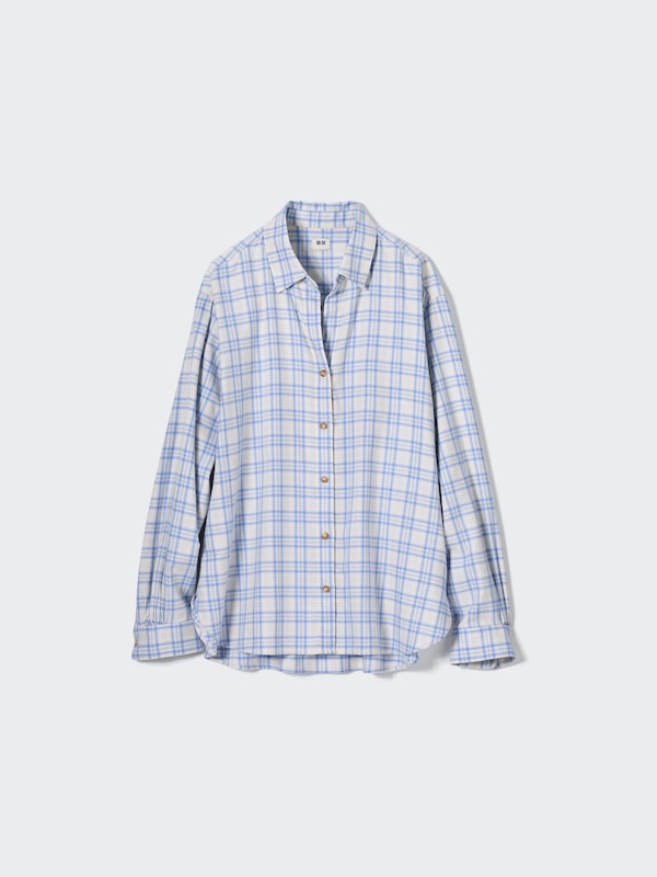 ソフトブラッシュドチェックシャツ（長袖）