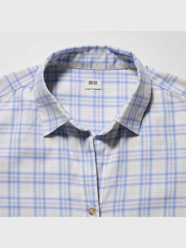 ソフトブラッシュドチェックシャツ（長袖）