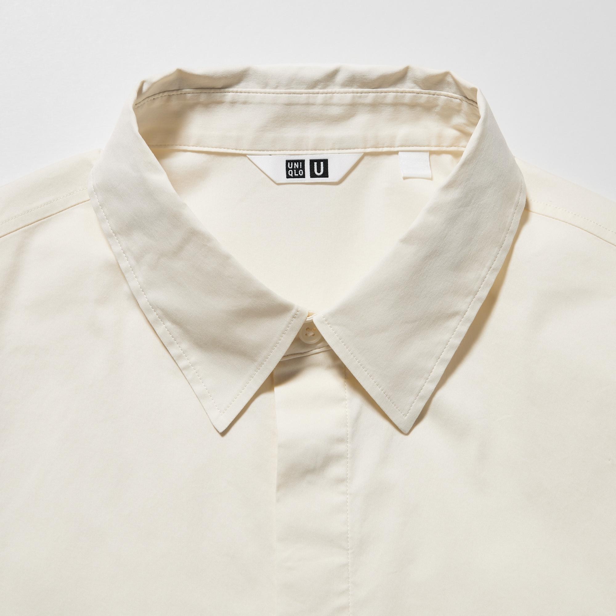 Uniqlo white button on sale up