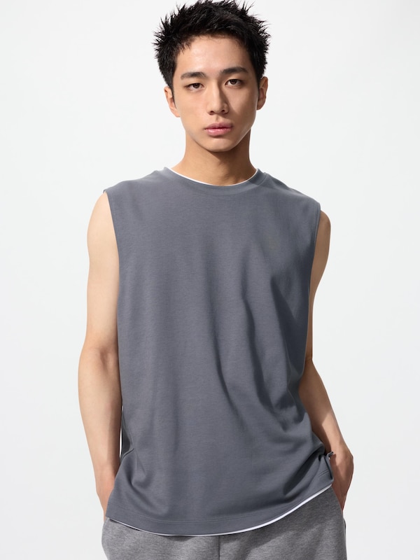 エアリズムコットンノースリーブTシャツ