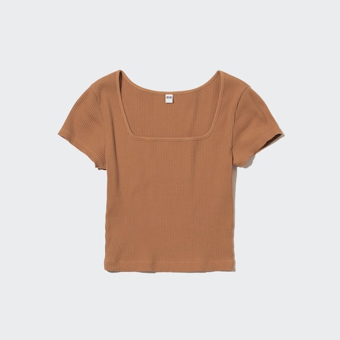 Square-neck tops, short-sleeved t-shirts, short-sleeved t-shirts