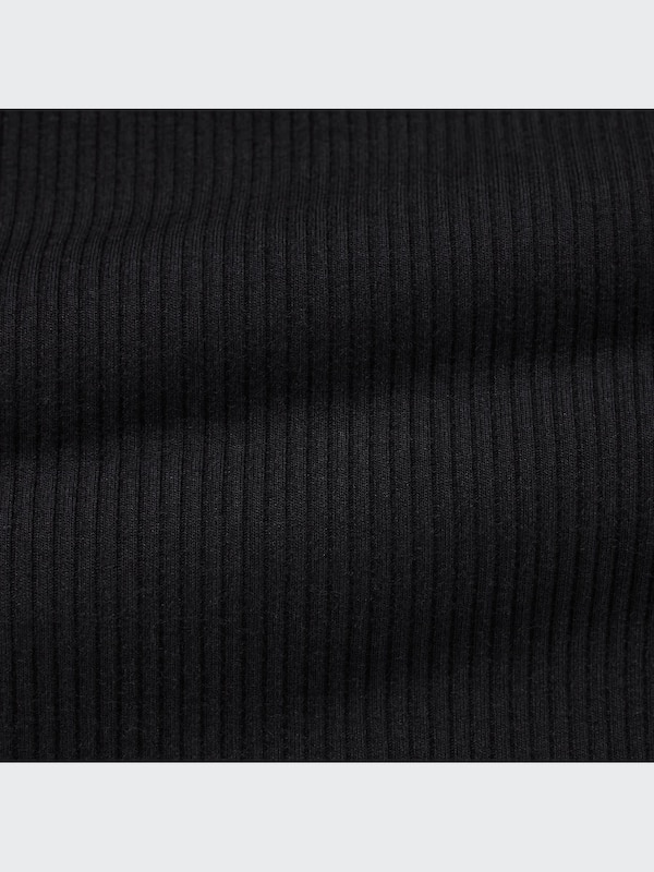 T-Shirt Crop Rib Kerah Persegi Lengan Pendek