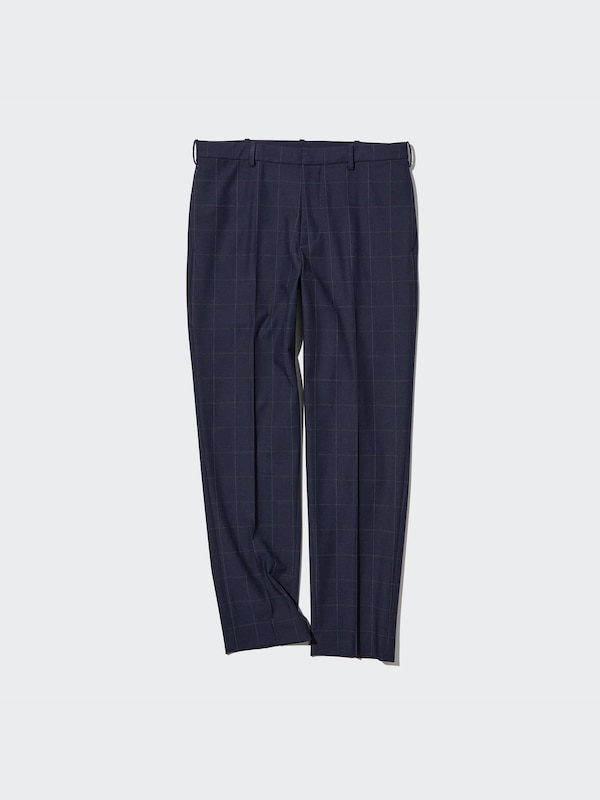 スマートアンクルパンツ（ウィンドウペン・丈長め76cm）