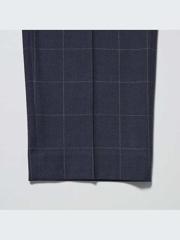 スマートアンクルパンツ（ウィンドウペン・丈長め76cm）