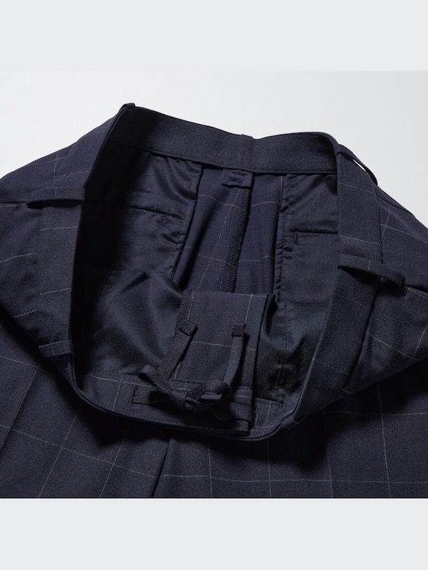 スマートアンクルパンツ（ウィンドウペン・丈長め76cm）