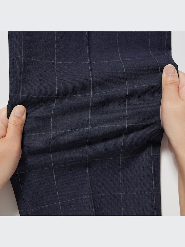 スマートアンクルパンツ（ウィンドウペン・丈長め76cm）