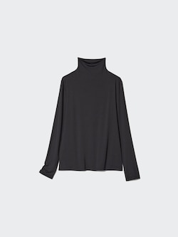 AIRism UV Protection High Neck Long Sleeve T-Shirt