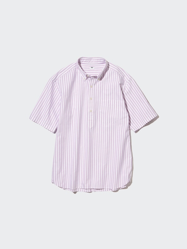 Oxford Striped Short Sleeve Shirt (Pullover)