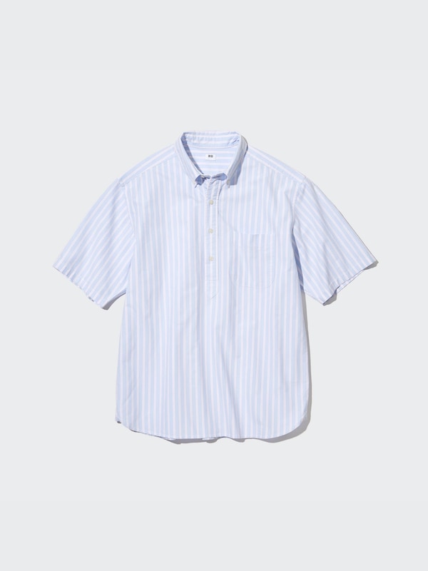 Oxford Striped Short Sleeve Shirt (Pullover)