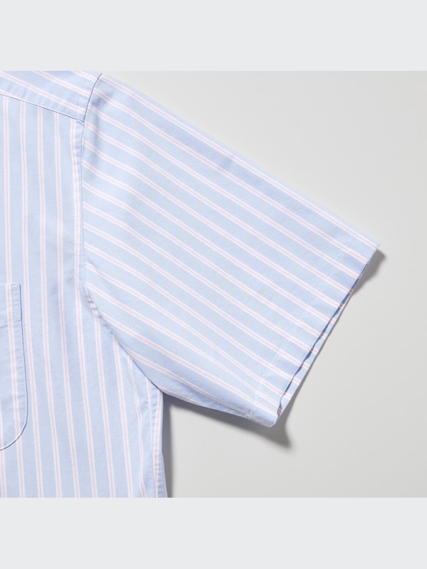 Oxford Striped Short Sleeve Shirt (Pullover)