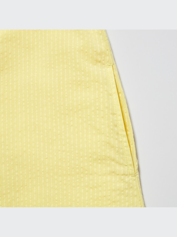 GIRLS Seersucker Gather Short Sleeve Dress