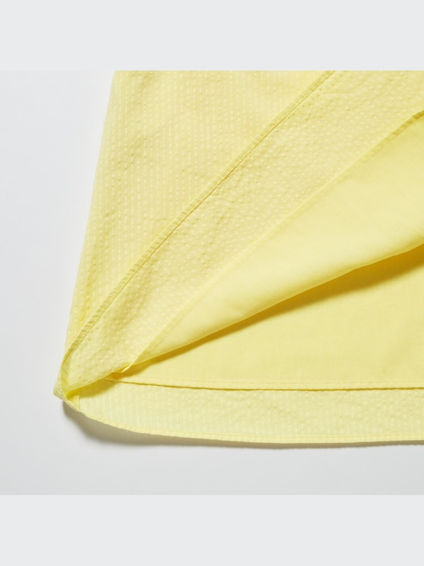 GIRLS Seersucker Gather Short Sleeve Dress