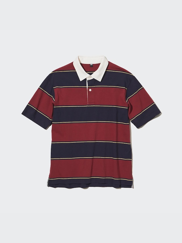 Kaos Polo Rugger Garis Lengan Pendek