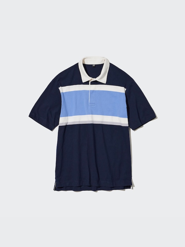 Rugger Striped Short Sleeve Polo Shirt