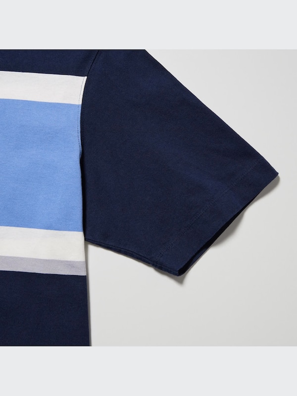 Rugger Striped Short Sleeve Polo Shirt