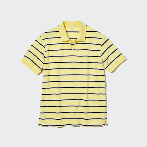 yellow striped polo