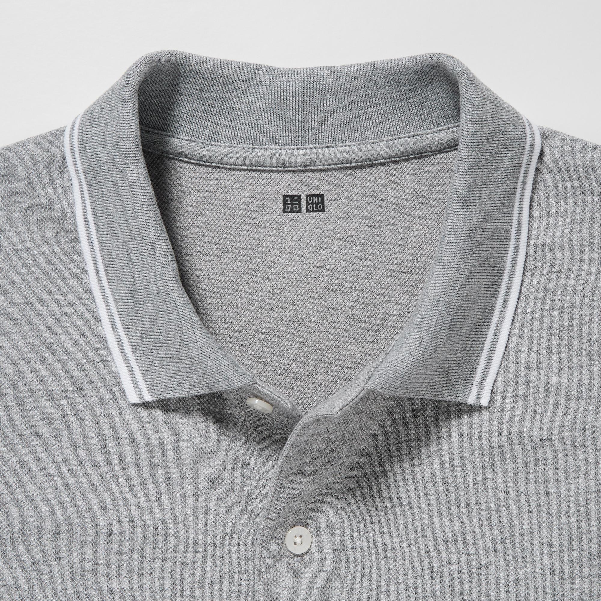 Uniqlo Dry Pique Short Sleeve Polo Shirt  Grey  Online Sneaker Store