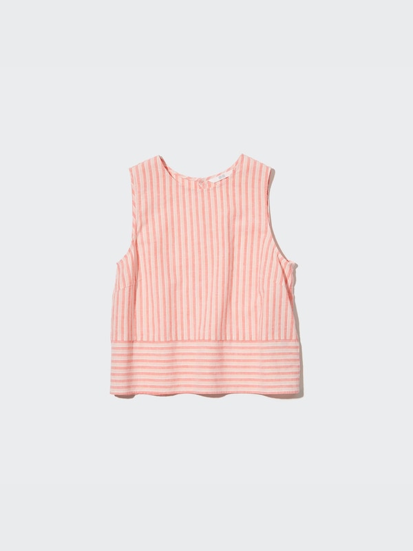 Linen Blend Sleeveless Blouse