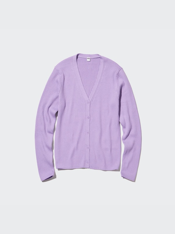 Cardigan Pendek Proteksi Sinar UV Kerah V (Rib)