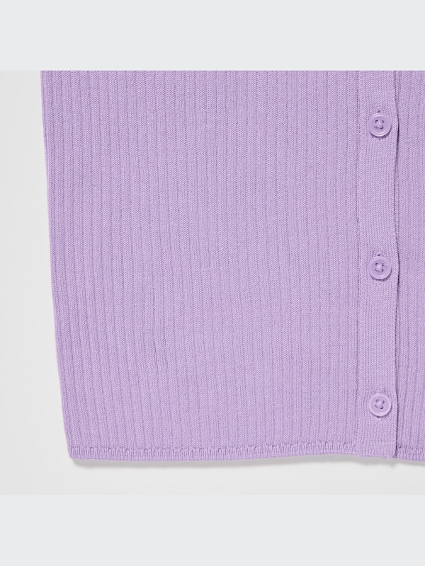 Cardigan Pendek Proteksi Sinar UV Kerah V (Rib)