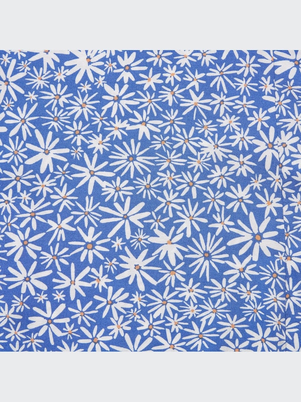 Printed V Neck Short Sleeve Mini Dress