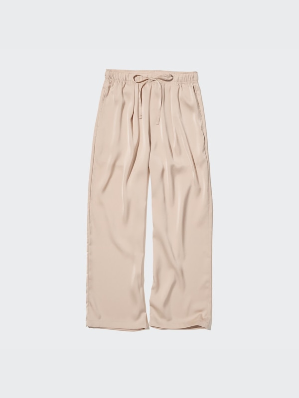 Satin Drape Straight Pants