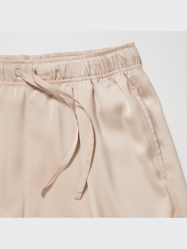 Satin Drape Straight Pants