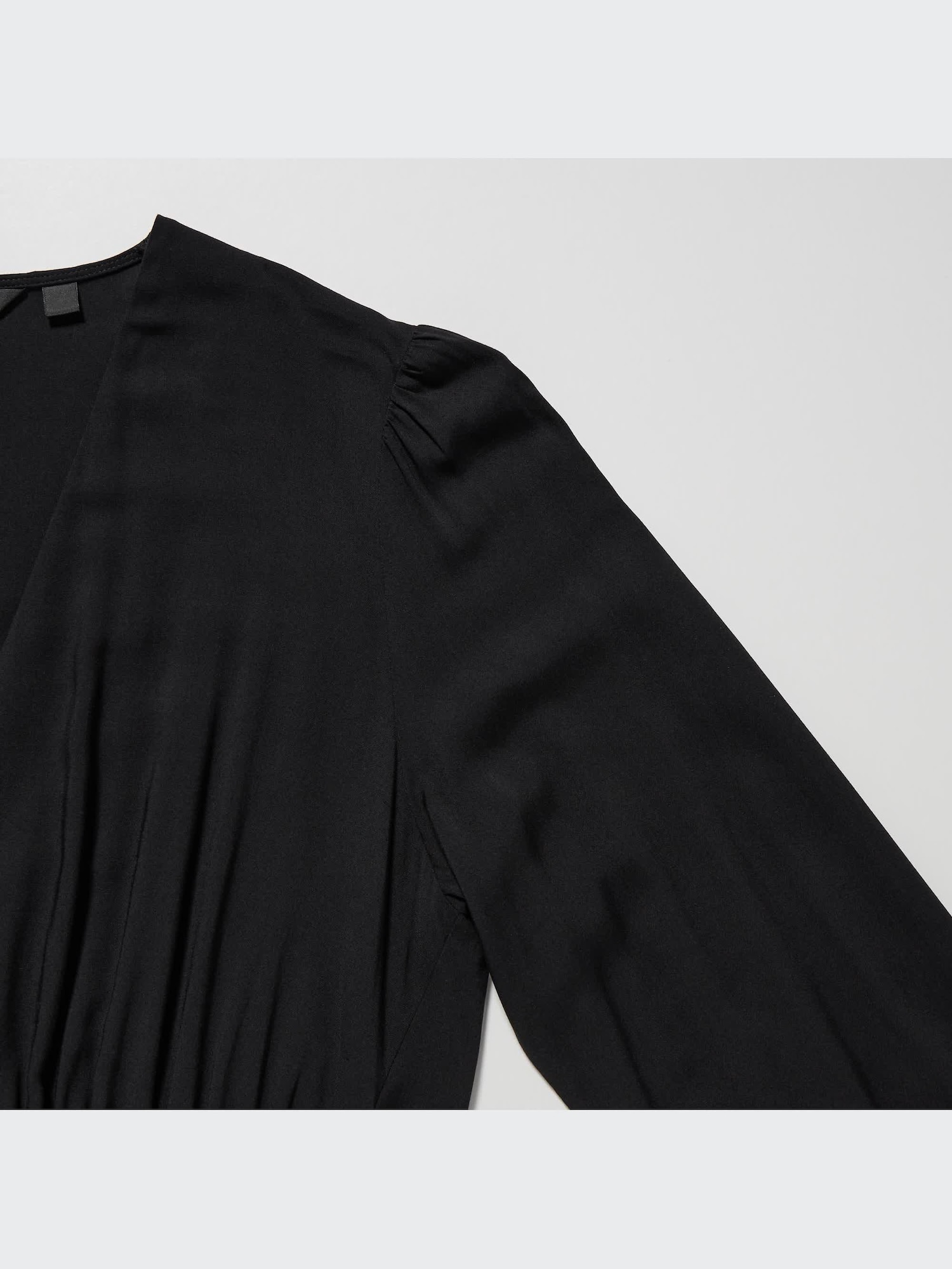 ユニクロ公式 | Vネックフレアワンピース（長袖・丈短め・105.5～116.5cm）