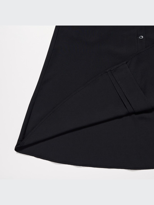 V Neck Long Sleeve Flare Dress