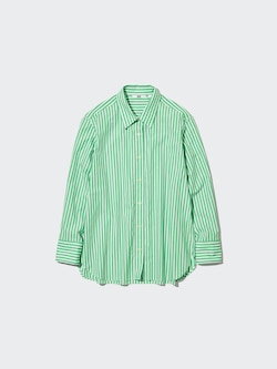 ユニクロ公式 | コットンストライプシャツ（長袖）