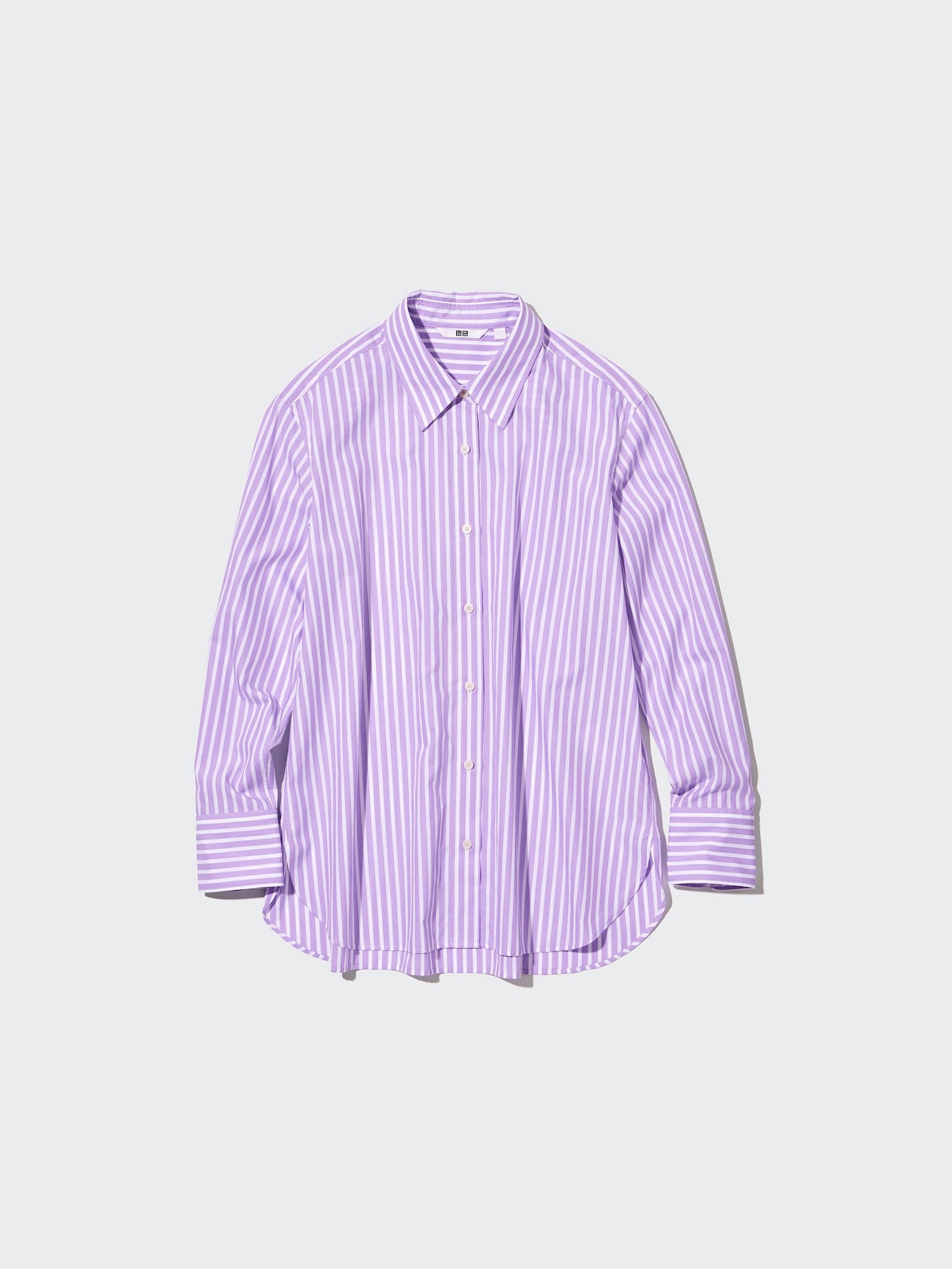 WOMEN'S COTTON STRIPED LONG SLEEVE SHIRT | UNIQLO SG