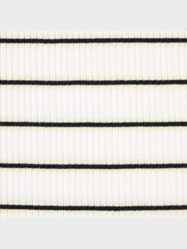 T-Shirt Crop Rib Frill Garis