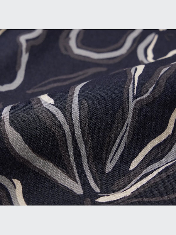 Kemeja Katun Modal Kerah Terbuka Lengan Pendek