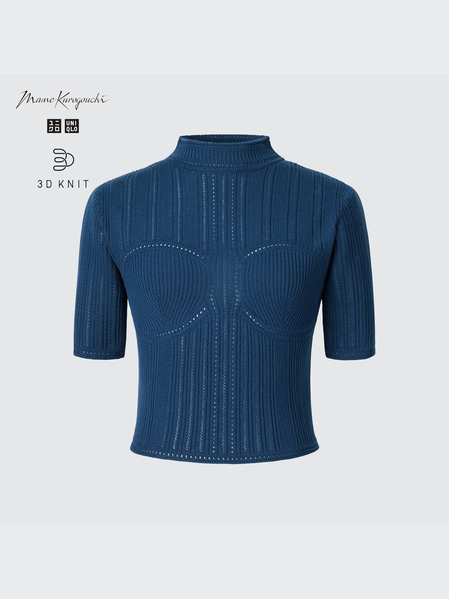 Women's Mame Kurogouchi 3D Knit Mesh Half Sleeve Sweater | UNIQLO SG