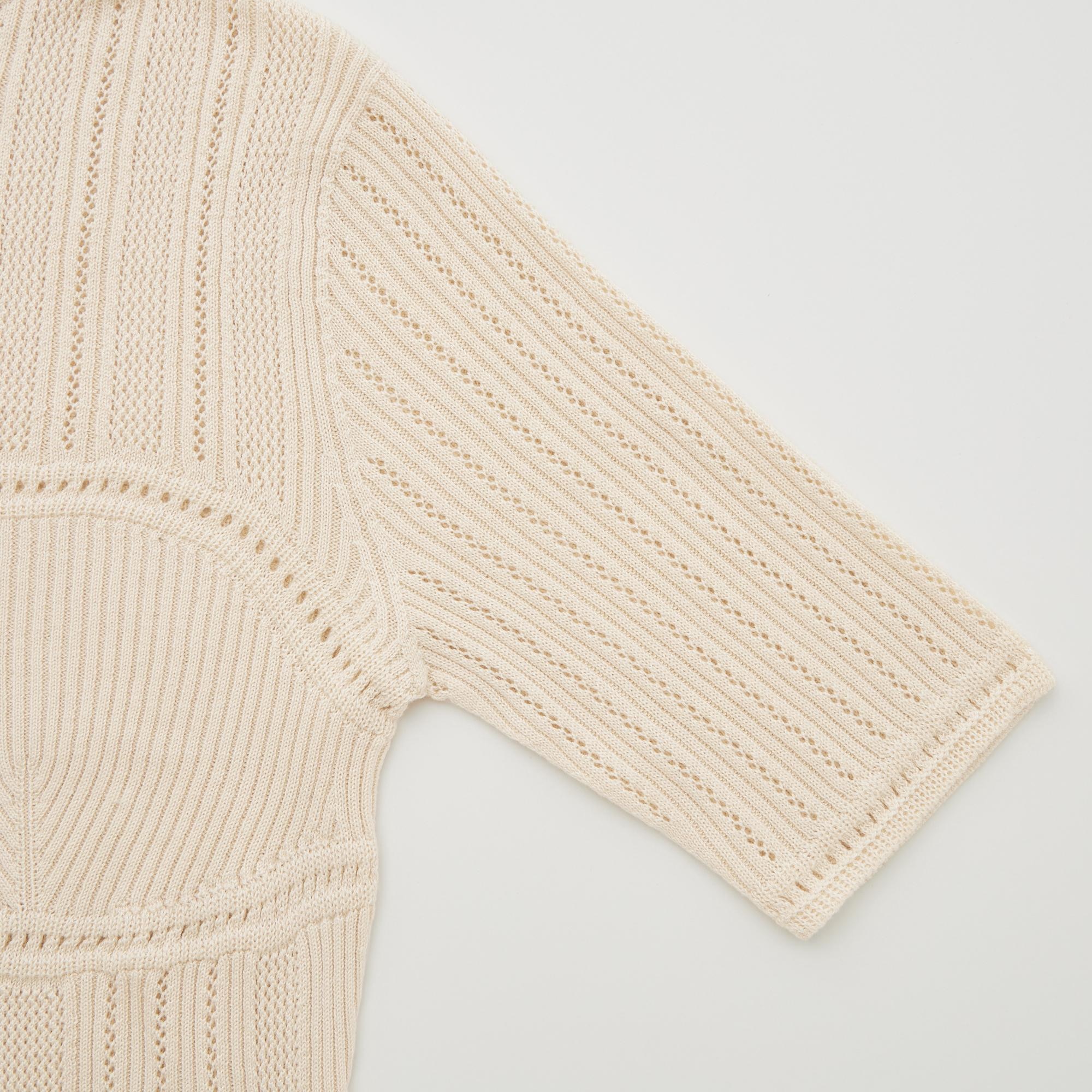 3D Knit Mesh Half Sleeve Sweater Mame Kurogouchi