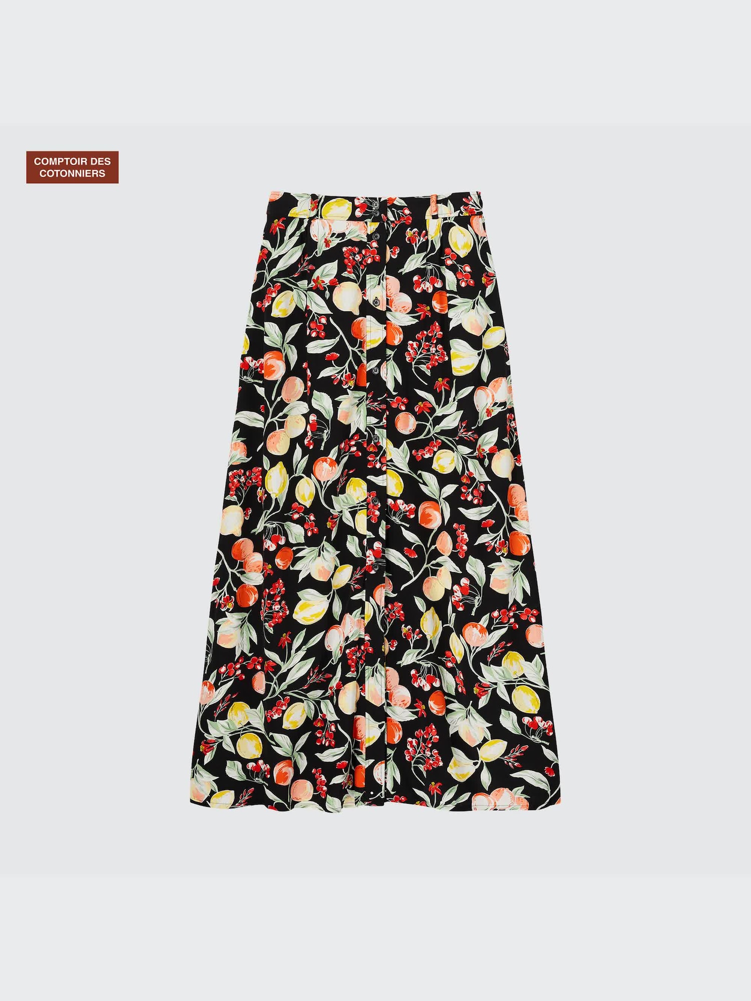 コントワーデコトニエ　スカート ユニクロ公式 | レーヨンプリントロングスカート（コントワーデ