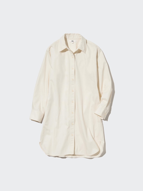 uniqlo denim long sleeve shirt dress Uniqlo u denim long