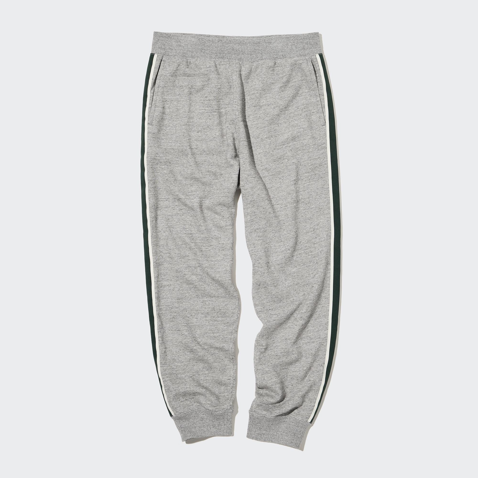 Grey sweatpants with store white stripe