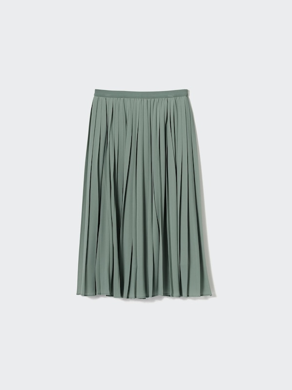 シフォンプリーツスカート（丈短め71～75cm）