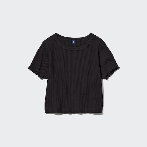 uniqlo cropped crew neck t shirt