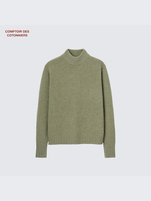 ユニクロ公式 | カシミヤモックネックセーター（長袖・コントワーデ  