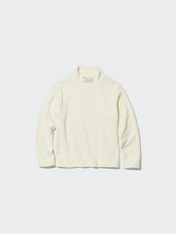 リブフリースハイネックTシャツ