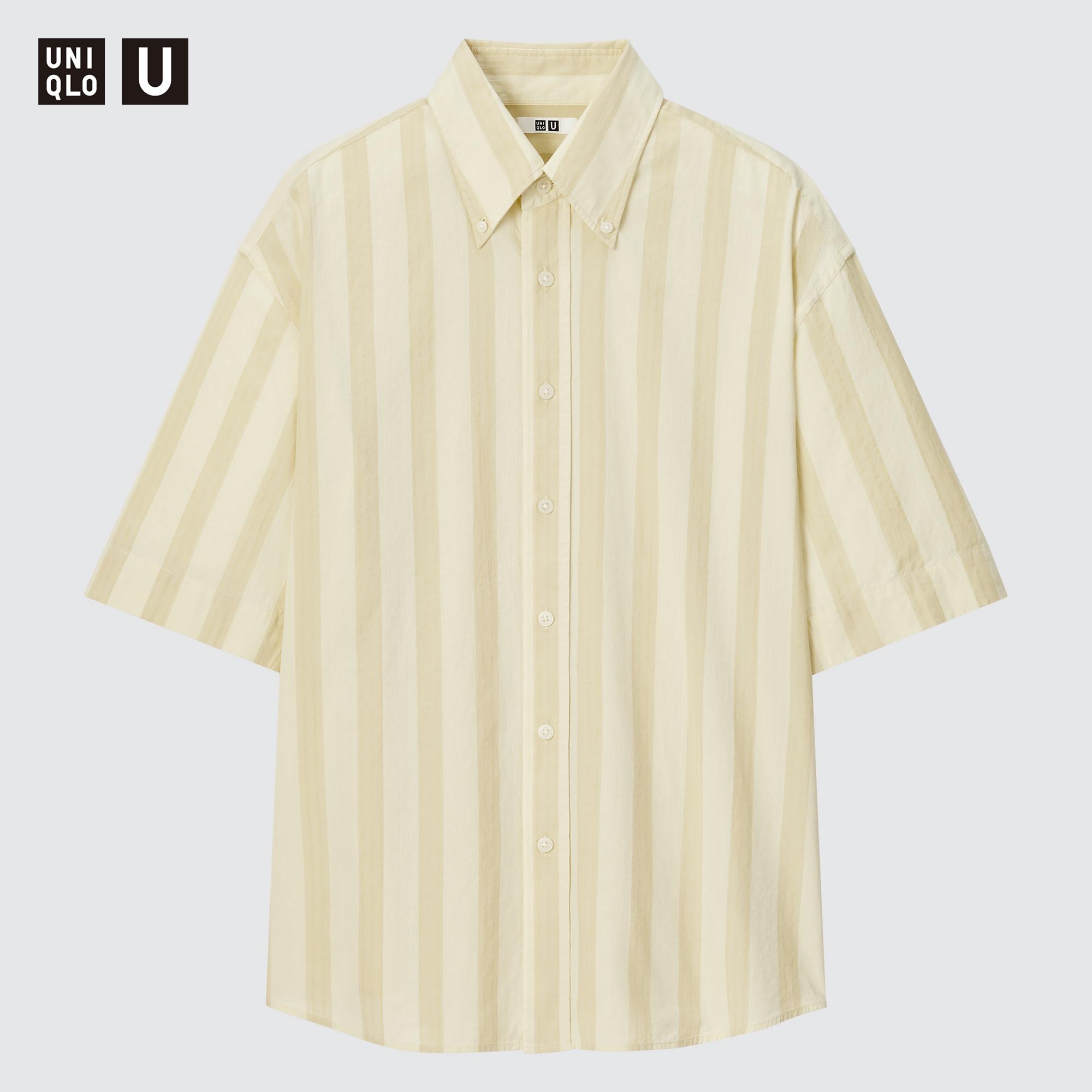 ユニクロ公式 | シアサッカーオーバーサイズシャツ（半袖）