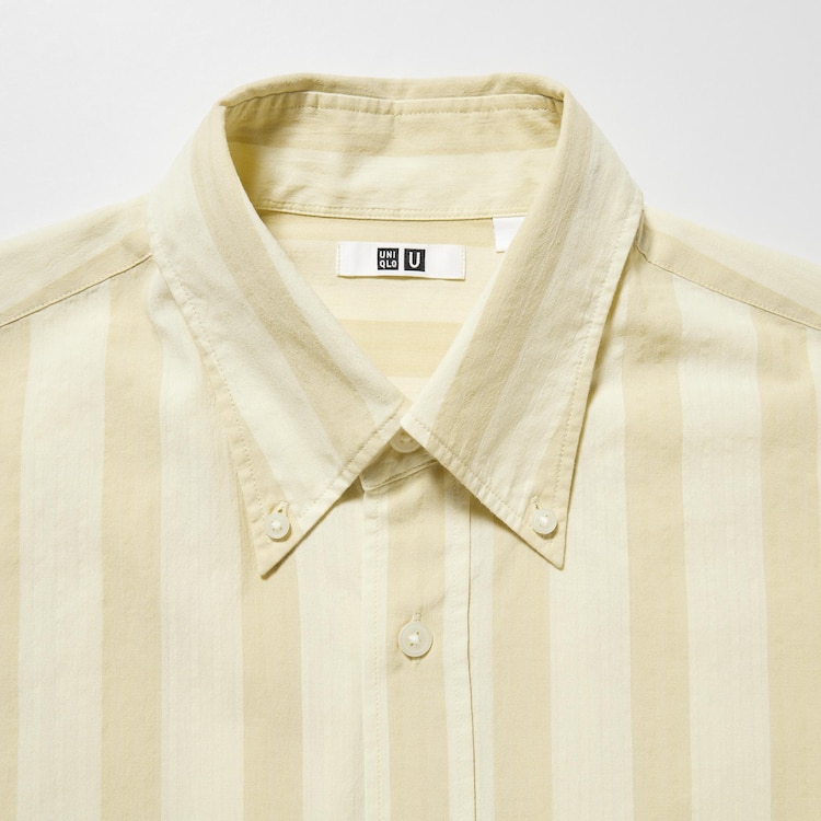 ユニクロ公式 シアサッカーオーバーサイズシャツ（半袖）