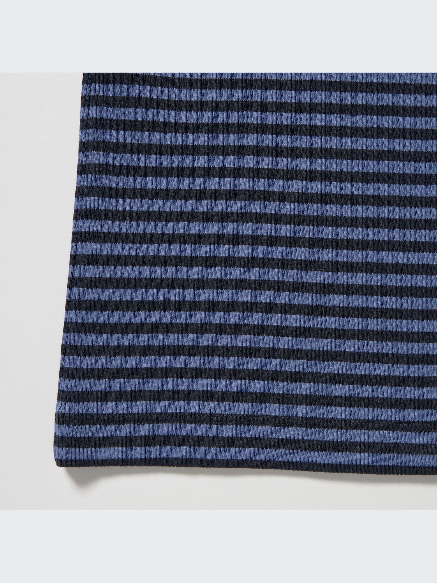 ユニクロ公式 | リブボーダークルーネックT（5分袖）