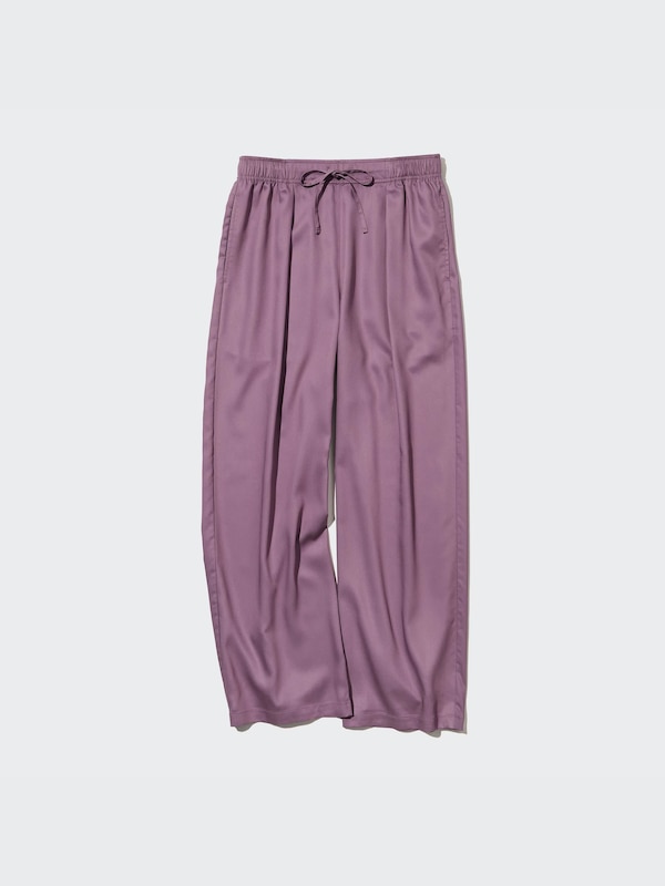 Satin Drape Straight Pants